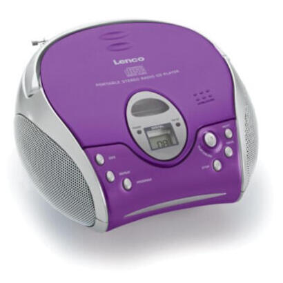 lenco-scd-24-reproductor-de-cd-portatil-purpura-plata