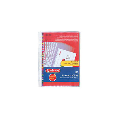 herlitz-05850508-protector-de-hojas-210-x-297-mm-a4-polipropileno-pp-50-piezas