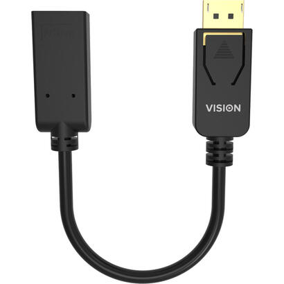 vision-tc-dphdmibl-adaptador-de-cable-de-video-hdmi-tipo-a-estandar-displayport-negro