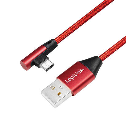 logilink-cu0146-cable-usb-1-m-20-usb-a-usb-c-rojo