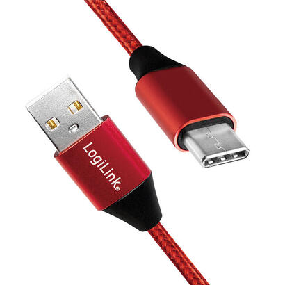 logilink-cu0147-cable-usb-03-m-20-usb-a-usb-c-rojo