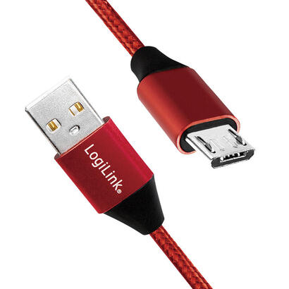 logilink-cu0152-cable-usb-03-m-20-usb-a-micro-usb-b-rojo