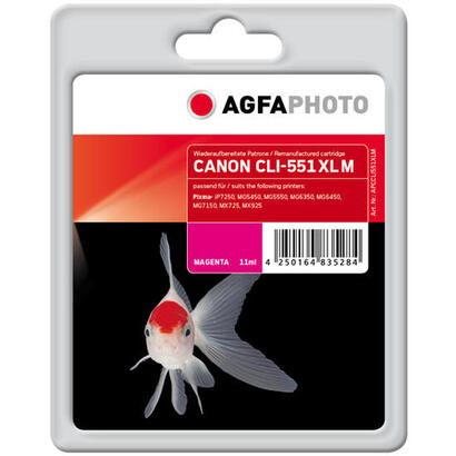 agfaphoto-apccli551xlm-tinta-canon-cli-551-xl-rendimiento-magenta