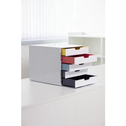 durable-varicolor-mix-5-archivador-organizador-de-plastico-multicolor-blanco