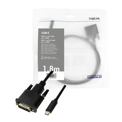 logilink-ua0331-adaptador-de-cable-usb-type-c-dvi-negro