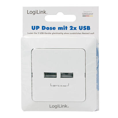 logilink-pa0163-toma-de-pared-con-2x-puerto-usb-blanco