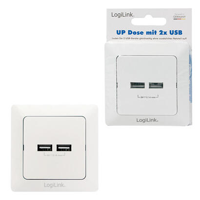 logilink-pa0163-toma-de-pared-con-2x-puerto-usb-blanco