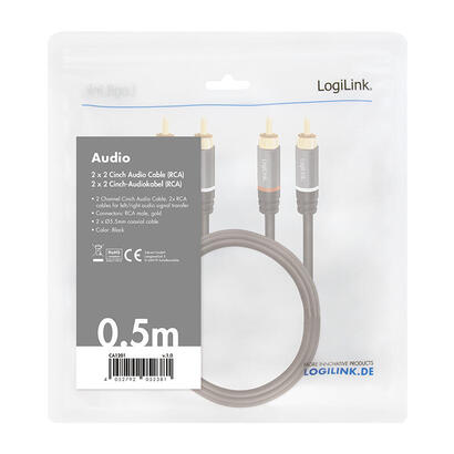 logilink-cable-de-audio-2x-rca-2x-rca-mm-05m-negro