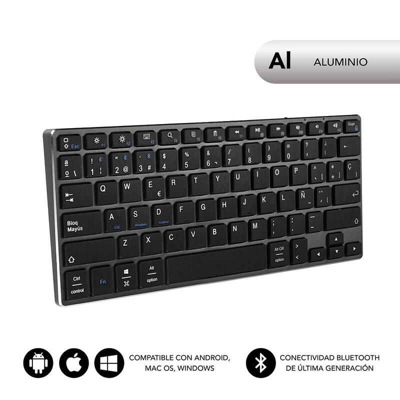 teclado-espanol-subblim-keyboard-advance-compact-grey