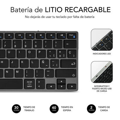 teclado-espanol-subblim-keyboard-advance-compact-grey