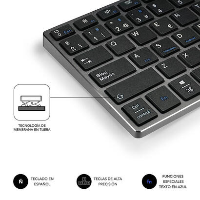 teclado-espanol-subblim-keyboard-advance-compact-grey