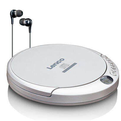 lenco-cd-201-reproductor-de-cd-reproductor-de-cd-portatil-plata