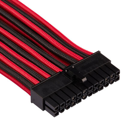 corsair-premium-sleeved-24-pin-atx-cable-type-4-gen-4-rojo-negro-con-funda-unica
