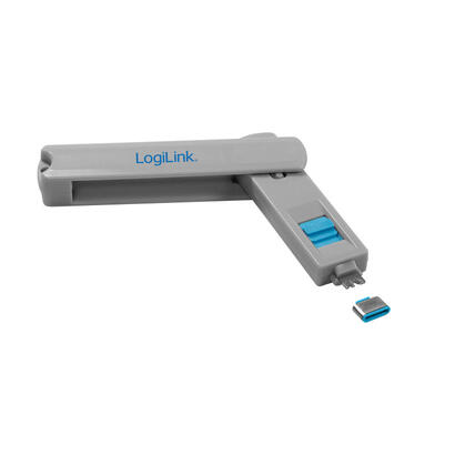 logilink-au0052-bloqueador-de-puerto-usb-tipo-c-azul-gris-1-piezas-4-bloqueos