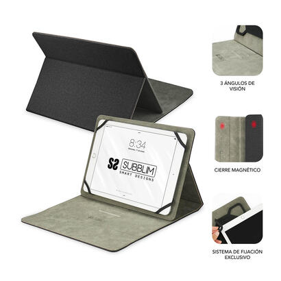 funda-universal-subblim-clever-stand-para-tablet-hasta-101-256cm-black-material-exterior-acabado-cloth-interior-aterciopelado