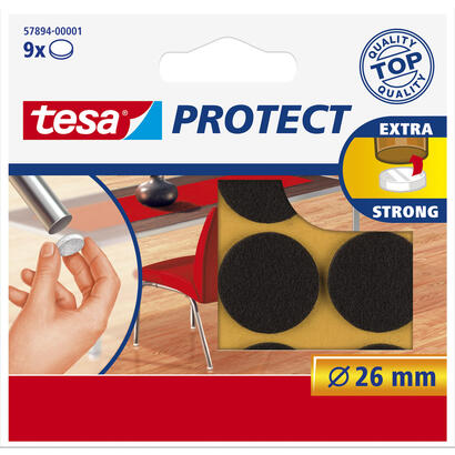 deslizadores-de-fieltro-tesa-protect-redondos-26-mm-marron-9-piezas