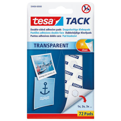 tesa-tack-transparentes-almohadillas-adhesivas-de-doble-cara-adhesivo-blanco-72-piezas