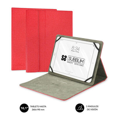 funda-universal-subblim-clever-stand-para-tablet-hasta-101-256cm-red-material-exterior-acabado-cloth-interior-aterciopelado