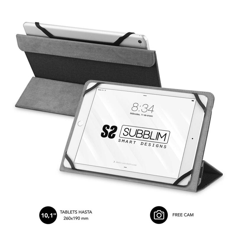 funda-universal-subblim-freecam-para-tablet-hasta-101-256cm-black-interior-aterciopelado-trasera-plegable-para-usar-camara
