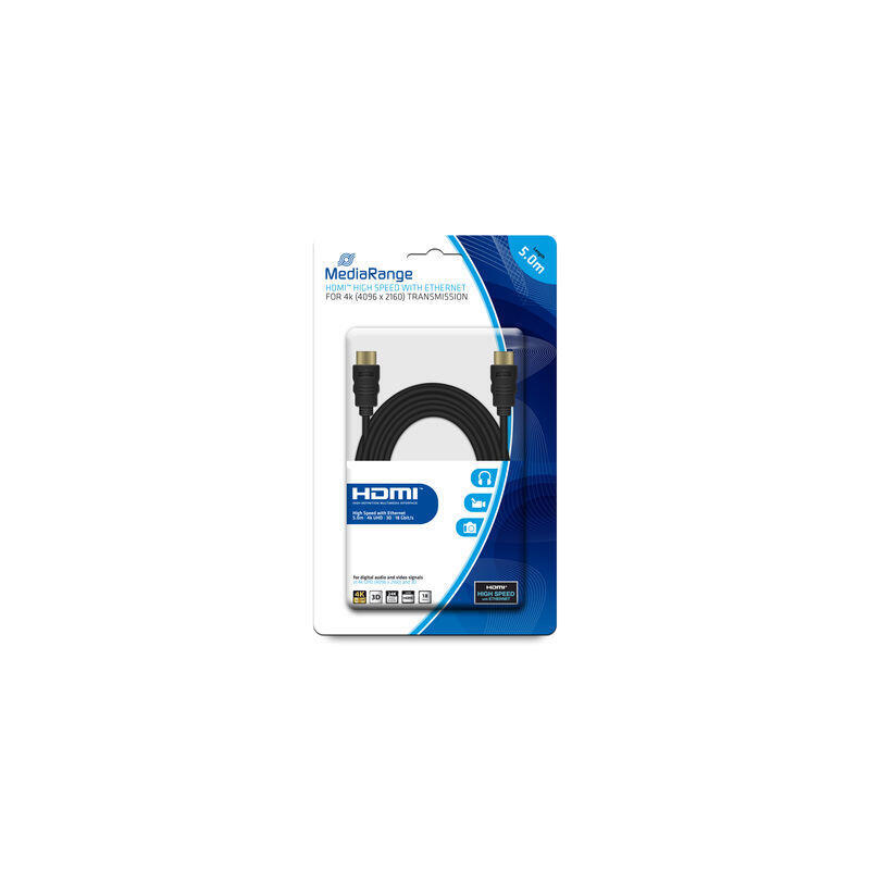mediarange-mrcs158-cable-hdmi-5-m-hdmi-tipo-a-estandar-negro mediarange-mrcs158-cable-hdmi-5-m-hdmi-tipo-a-estandar-negro