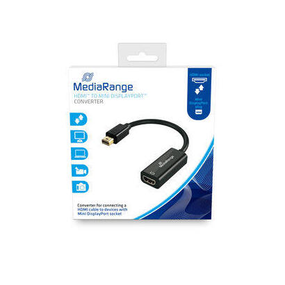 mediarange-mrcs176-adaptador-de-cable-de-video-015-m-mini-displayport-hdmi-negro
