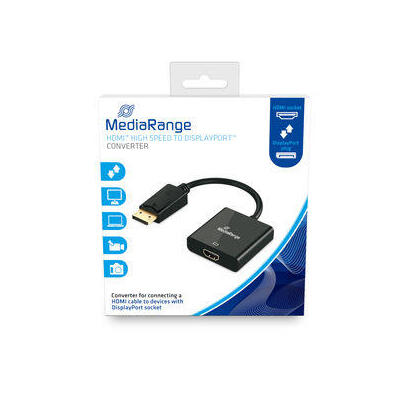 mediarange-mrcs177-adaptador-de-cable-de-video-02-m-displayport-hdmi-negro