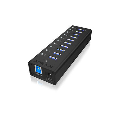 icybox-ib-ac6110-icybox-10-x-port-usb-30-hub-with-usb-charge-port-black