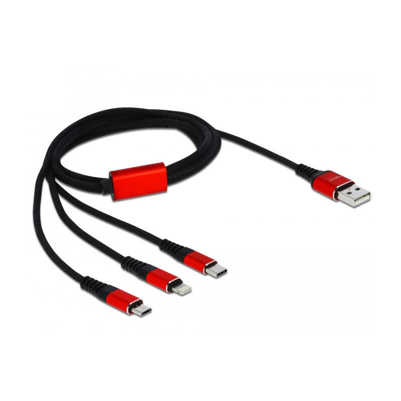 delock-85892-cable-usb-1-m-20-usb-a-usb-cmicro-usb-blightning-negro-rojo
