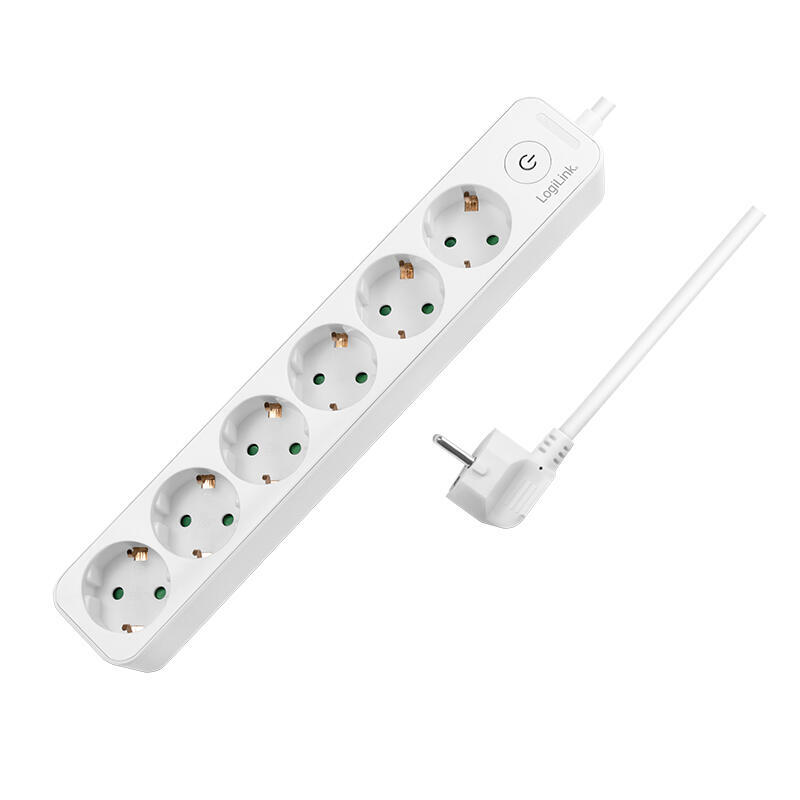 logilink-lps247-base-multiple-15-m-6-salidas-ac-interior-blanco