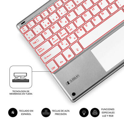 teclado-bluetooth-subblim-smbt50-con-touchpad-smart-blacklit-silver-bt-30-teclas-iluminadas-bateria-420mah-compatible-multidispo