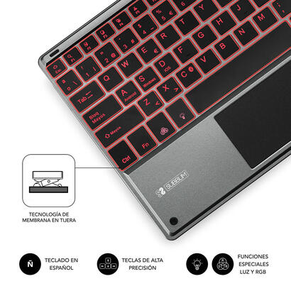 teclado-bluetooth-subblim-smbt51-con-touchpad-smart-blacklit-grey-bt-30-teclas-iluminadas-bateria-420mah-compatible-multidisposi