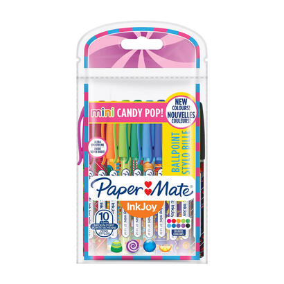 paper-mate-inkjoy-candy-pop-boligrafo-triangular-surtida-rosa-rojo-lima-morado-naranja-verde-turquesa-negro-azul-violeta-blister