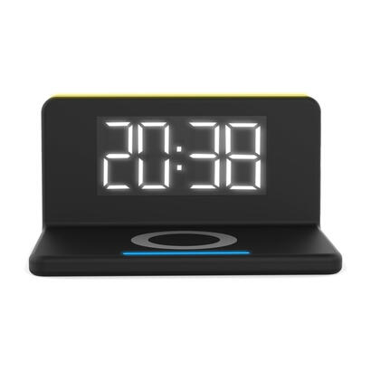 terratec-chargeair-reloj-despertador-digital-negro-amarillo