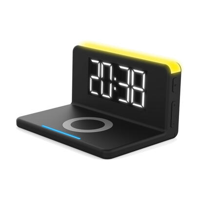 terratec-chargeair-reloj-despertador-digital-negro-amarillo