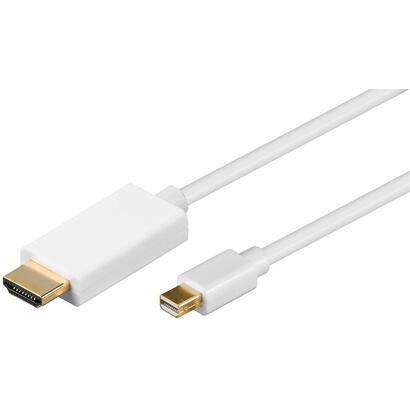 microconnect-mdphdmi1-adaptador-de-cable-de-video-1-m-hdmi-tipo-a-estandar-mini-displayport-blanco