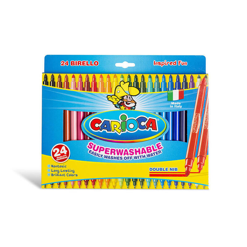 carioca-rotulador-birello-doble-punta-fina-media-colores-caja-de-24