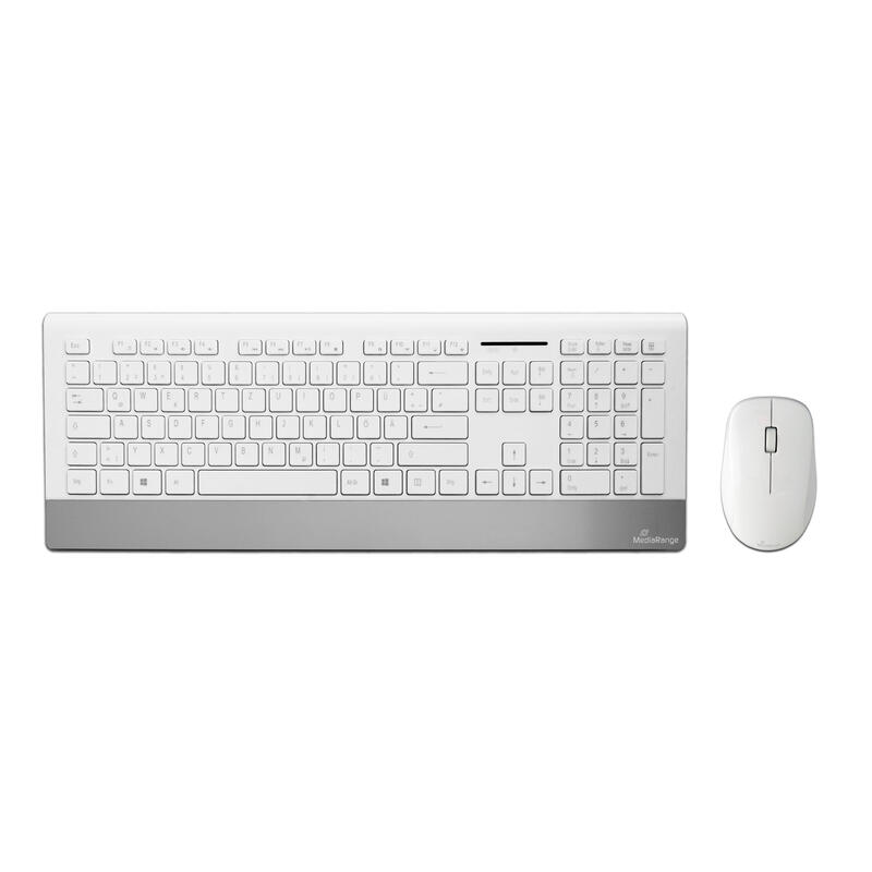 mediarange-mros106-teclado-raton-incluido-rf-inalambrico-qwertz-aleman-plata-blanco