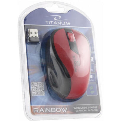 titanum-tm114r-rainbow-raton-optico-inalambrico-3d-24-ghz-1000-dpi-3d-rojo