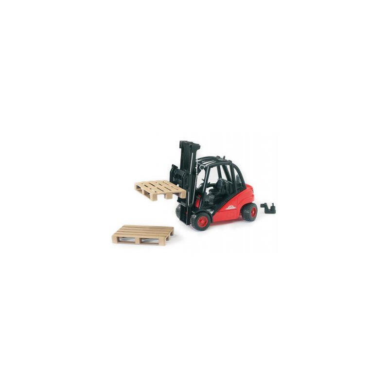 bruder-linde-fork-lift-h30d-with-2-pallets-vehiculo-de-juguete