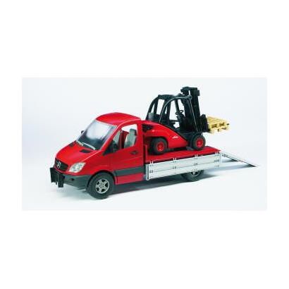 bruder-linde-fork-lift-h30d-with-2-pallets-vehiculo-de-juguete