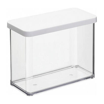 rotho-loft-caja-rectangular-21-l-transparente-blanco