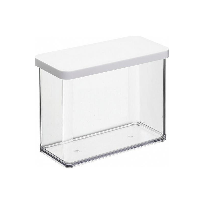 rotho-loft-caja-rectangular-21-l-transparente-blanco