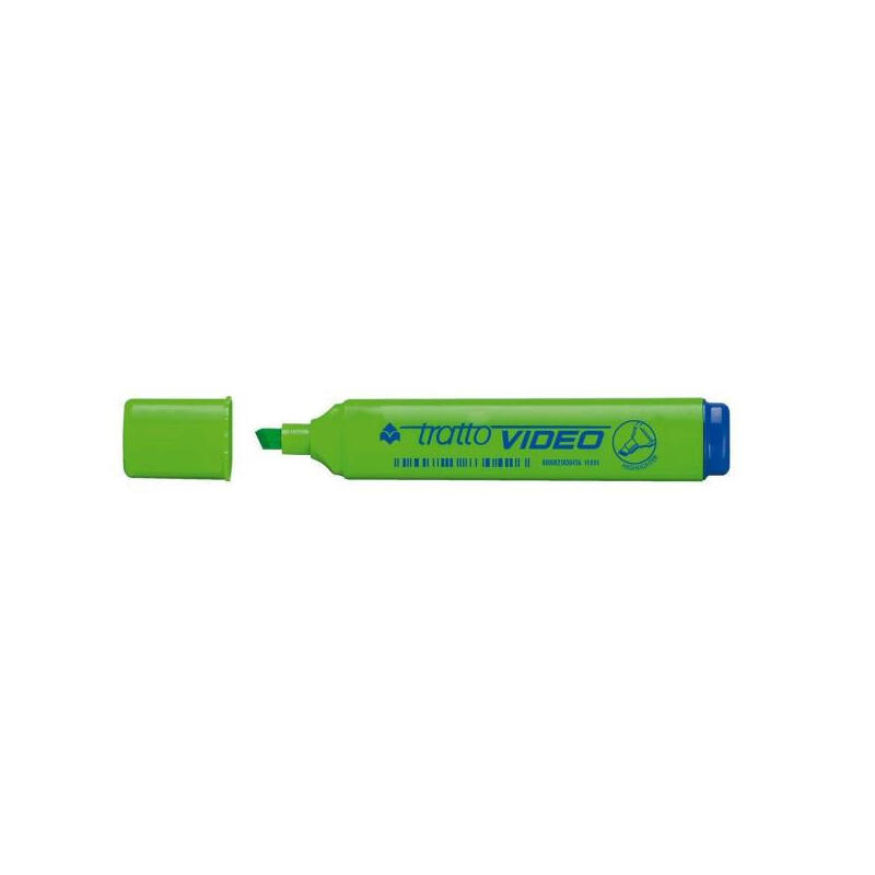 tratto-video-marcador-fluorescente-verde-12u-