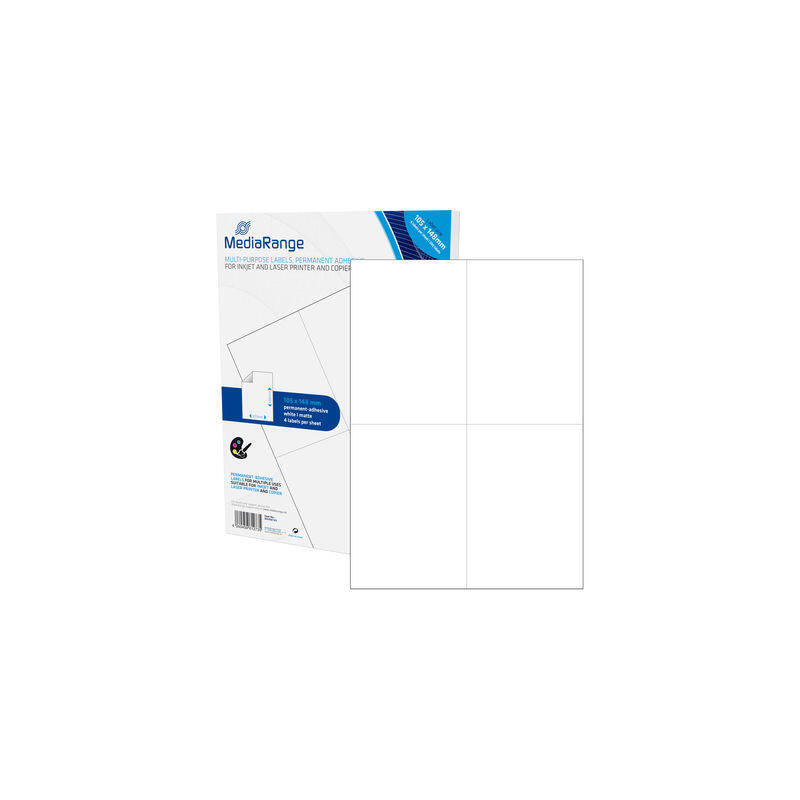 etiquetas-mediarange-blancas-105x148mm-200-piezas