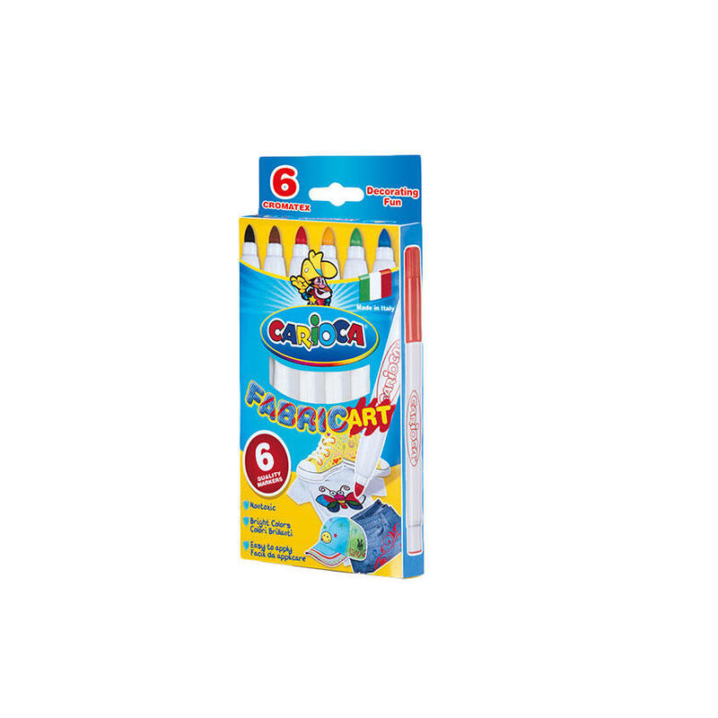 carioca-rotulador-fabric-especial-tejidos-colores-caja-de-6 carioca-rotulador-fabric-especial-tejidos-colores-caja-de-6