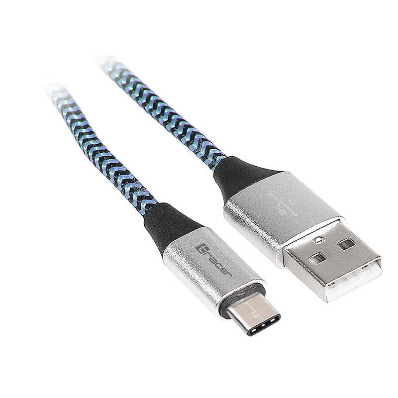 tracer-trakbk46266-cable-usb-20-usb-c-1m-negro-azul-plata