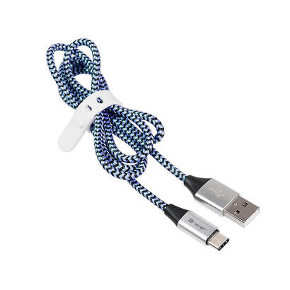 tracer-trakbk46266-cable-usb-20-usb-c-1m-negro-azul-plata