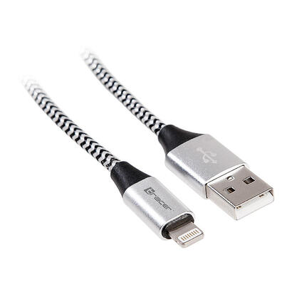 cable-tracer-usb-20-iphone-am-lightning-10m-black-and-silver