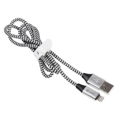 cable-tracer-usb-20-iphone-am-lightning-10m-black-and-silver