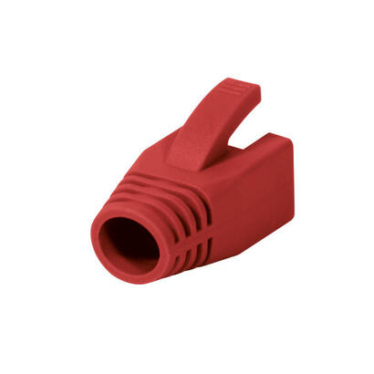 logilink-strain-relief-boot-80-mm-for-cat6-rj45-plugs-red